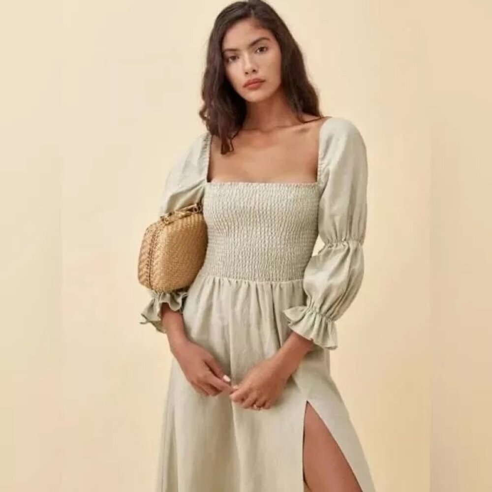 Reformation Hyland Linen Dress